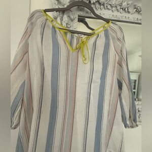 Splendid Blue and Yellow Striped Blouse